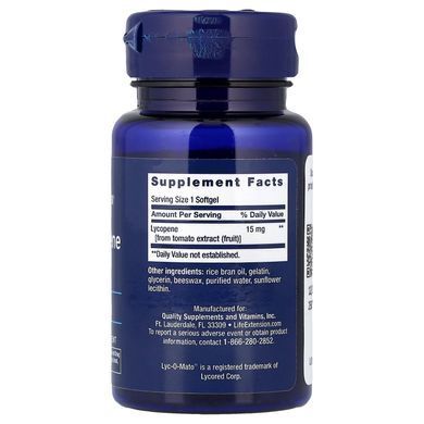 Life Extension Mega Lycopene 15 mg 90 Softgels Ликопин
