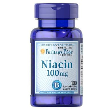 Puritan's Pride Niacin 100 mg 100 таб Ниацин (B-3)