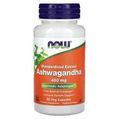 NOW Ashwagandha 450 mg 90 капсул Ашваганда