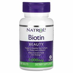 Natrol Biotin 1000 mcg 100 таб Біотин (B-7)