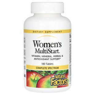 Natural Factors Women's MultiStart 180 таблеток Вітаміни для жінок