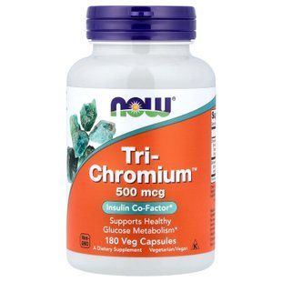 NOW Tri-Chromium 500 mcg 180 Veg Caps Хром