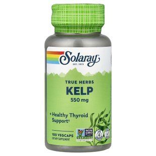 Solaray True Herbs Kelp 550 mg 100 VegCaps Йод