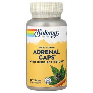 Solaray Freeze-Dried Adrenal Caps with Herb Activators 60 капсул Підтримка наднирників