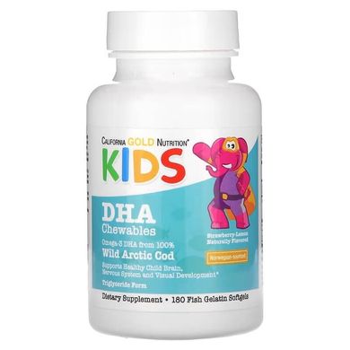 California Gold Nutrition Children's DHA 180 жевательных таблеток Омега-3