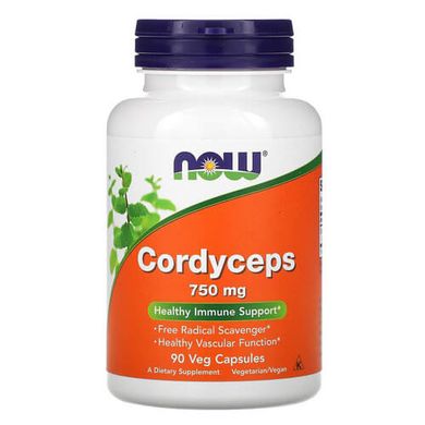 NOW Cordyceps 750 mg 90 капсул Грибы