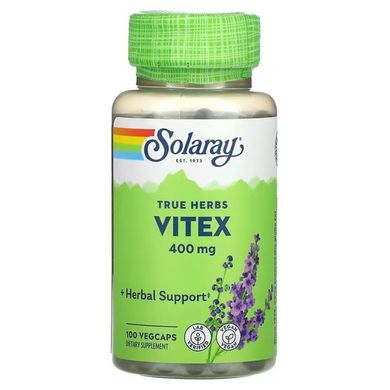 Solaray Vitex 400 mg 100 растительных капсул Витекс священный