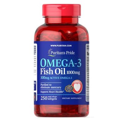 Puritan’s Pride Omega-3 1000 mg 250 капсул Омега-3