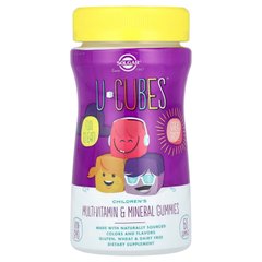 Solgar U-Cubes Childrens Multivitamin & Mineral 60 жувальних цукерок Комплекс мультивітамінів для дітей