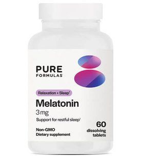 PureFormulas Melatonin 3 mg 60 таблеток Мелатонін