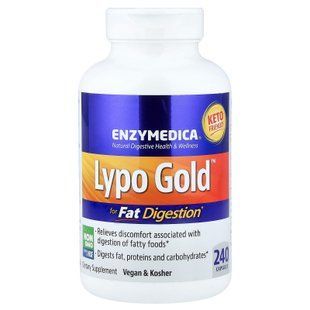 Enzymedica Lypo Gold For Fat Digestion 240 caps Энзимы