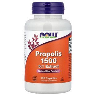 NOW Propolis 1500 100 капсул Прополіс (Propolis)