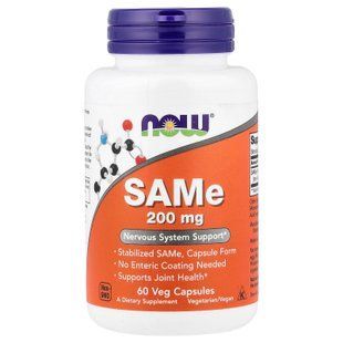 NOW SAMe 200 mg 60 капсул SAM-e