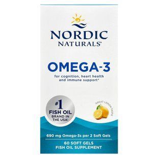Nordic Naturals Omega-3 (690 mg) 60 Soft Gels Омега-3