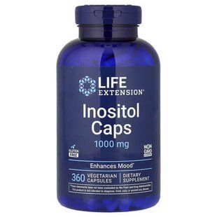 Life Extension Inositol Caps 1,000 mg 360 Vegetarian Capsules Инозитол (B-8)