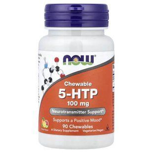 NOW 5-HTP 100 mg 90 жувальних таблеток 5-HTP