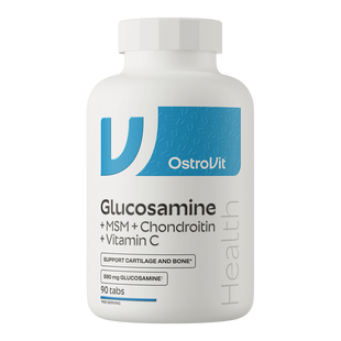 OstroVit Glucosamine + MSM + Chondroitin + Vitamin C 90 таблеток Глюкозамін і хондроїтін