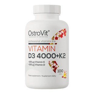 OstroVit Vitamin D3 4000 + K2 100 таблеток Вітамін D3 + K-2