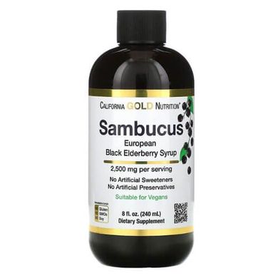 California Gold Nutrition Sambucus Syrup 240 мл Бузина