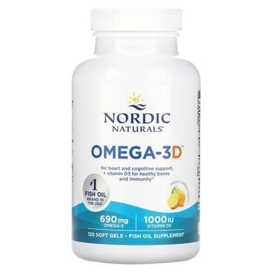 Nordic Naturals Omega-3D 690 mg 120 softgels Омега-3