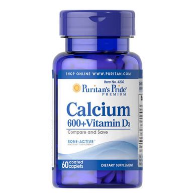 Puritan's Pride Calcium Vitamin D3 60 таб Кальций