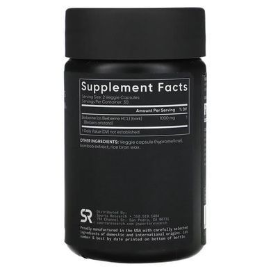 Sports Research Berberine 500 mg 60 рослинних капсул Берберин