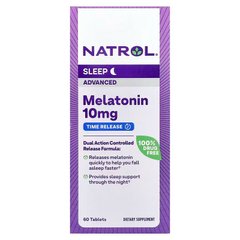 Natrol Melatonin Time Release 10 mg 60 таблеток Біотин (B-7)