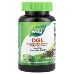 Nature's Way DGL Licorice 100 жувальних таблеток Солодка корінь (Licorice)