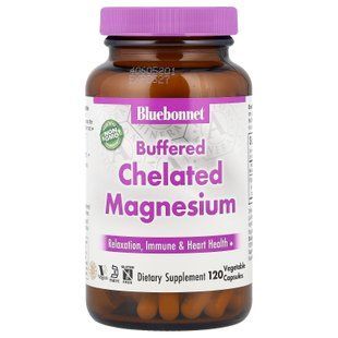 Bluebonnet Buffered Chelated Magnesium 120 капсул Магній