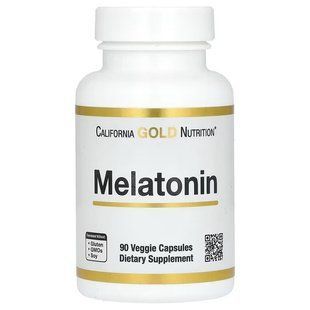 California Gold Nutrition Melatonin 3 mg 90 капсул (02.2027) Мелатонін