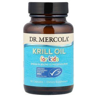 Dr. Mercola Krill Oil for Kids 60 капсул Омега-3 для дітей