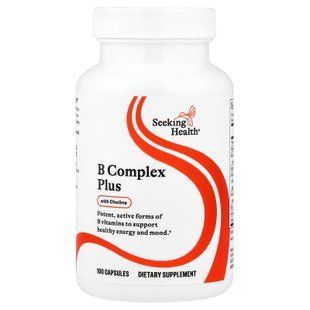 Seeking Health B Complex Plus With Choline 100 Capsules Комплекс витаминов группы В