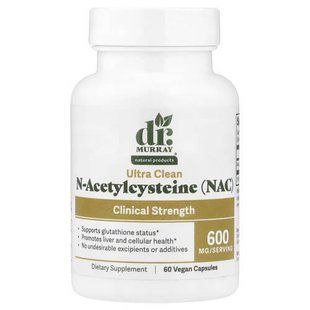 Dr. Murray's NAC 600 mg 60 рослинних капсул NAC (N-ацетил-L-цистеїн)