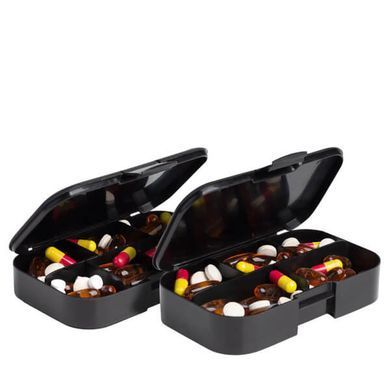 Таблетница Smartshake Pillbox Organiser 2-pack Black Таблетница