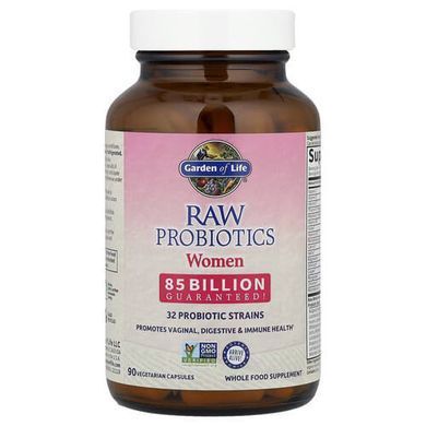 Garden of Life RAW Probiotics Women 85 Billion 90 рослинних капсул Пробіотики та пребіотики