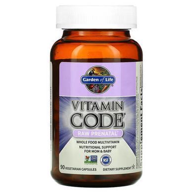 Garden of Life Vitamin Code RAW Prenatal 90 вегетаріанських капсул Вітаміни для вагітних