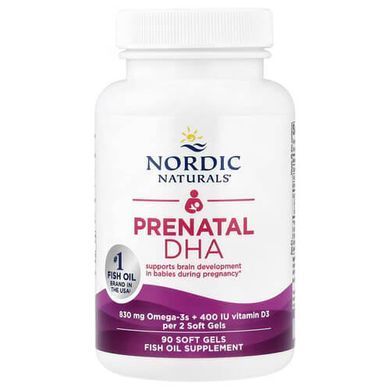 Nordic Naturals Prenatal DHA 90 рідких капсул Омега-3