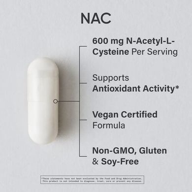 Sports Research NAC (N-Acetyl-Cysteine) 600 mg 90 вегетаріанських капсул NAC (N-ацетил-L-цистеїн)