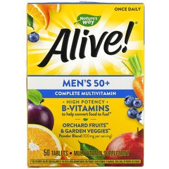 Nature's Way Alive! Men's 50+ Complete Multivitamin 50 таблеток Вітамінно-мінеральні комплекси