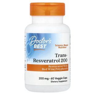 Doctor's Best Trans-Resveratrol 200 with Resvinol 60 caps Ресвератрол