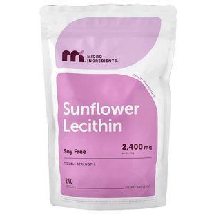 Micro Ingredients Sunflower Lecithin 240 рідких капсул Лецитин