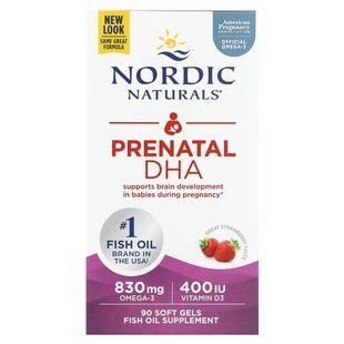 Nordic Naturals Prenatal DHA 90 рідких капсул Омега-3
