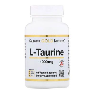 California Gold Nutrition L-Taurine 1000 mg 60 капс Таурин