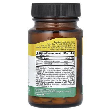 Country Life Zinc Picolinate 100 таблеток Цинк