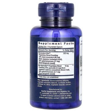 Life Extension Optimized Resveratrol Elite 60 капс. Ресвератрол