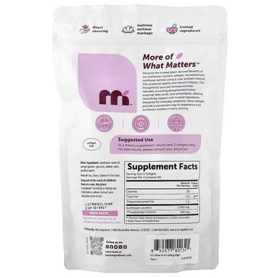 Micro Ingredients Sunflower Lecithin 240 рідких капсул Лецитин