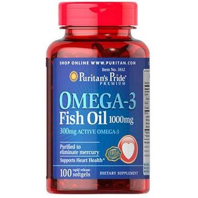 Puritan’s Pride Omega-3 1000 mg 100 капсул Омега-3