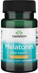 Swanson Melatonin 500 mcg 60 капс. Мелатонин
