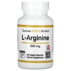 California Gold Nutrition L-Arginine 60 капсул Аргінін