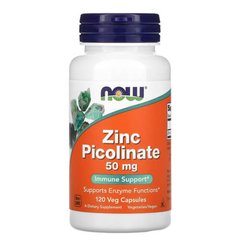NOW Foods Zinc Picolinate 120 рослинних капсул Цинк